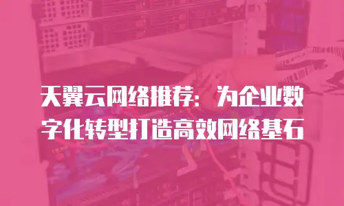 天翼云网络推荐：为企业数字化转型打造高效网络基石