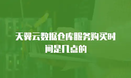天翼云数据仓库服务购买时间是几点的