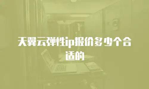 天翼云弹性ip报价多少个合适的