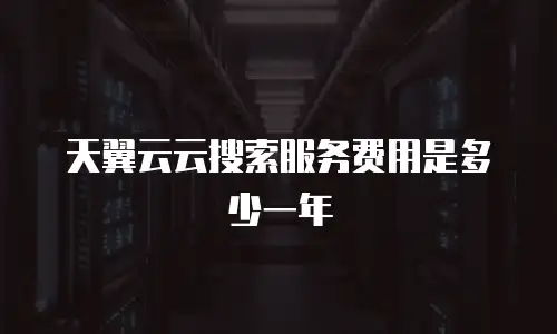 天翼云云搜索服务费用是多少一年
