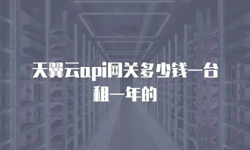 天翼云api网关多少钱一台租一年的