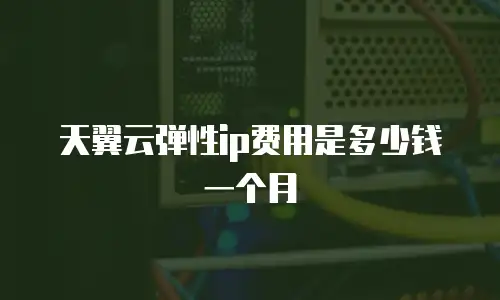 天翼云弹性ip费用是多少钱一个月