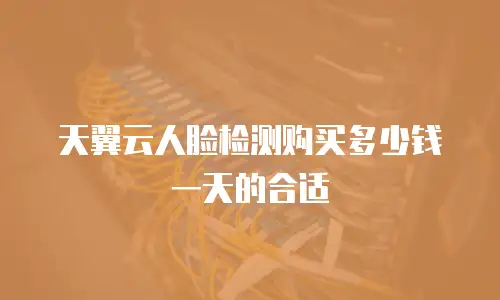 天翼云人脸检测购买多少钱一天的合适