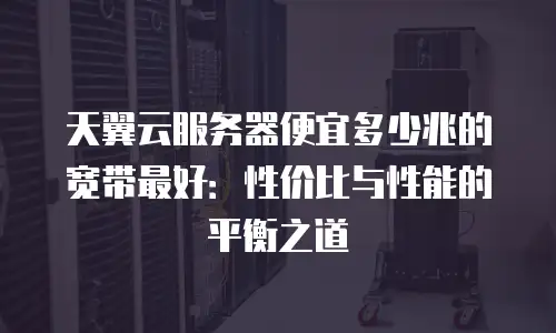天翼云服务器便宜多少兆的宽带最好：性价比与性能的平衡之道