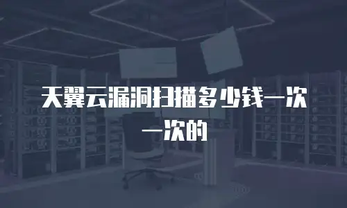 天翼云漏洞扫描多少钱一次一次的