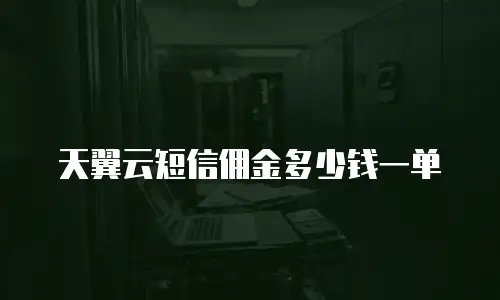 天翼云短信佣金多少钱一单