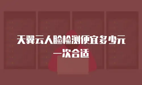 天翼云人脸检测便宜多少元一次合适