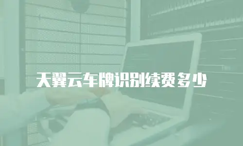 天翼云车牌识别续费多少