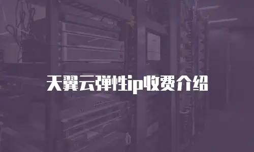 天翼云弹性ip收费介绍
