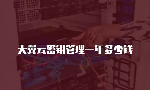天翼云密钥管理一年多少钱