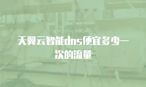 天翼云智能dns便宜多少一次的流量
