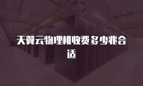 天翼云物理机收费多少兆合适