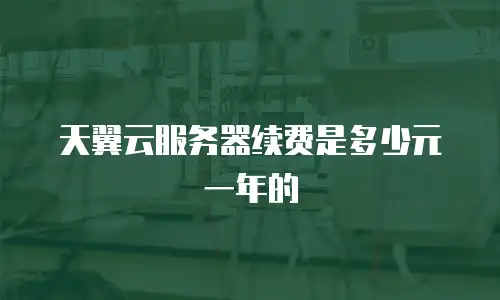 天翼云服务器续费是多少元一年的