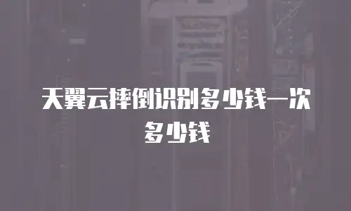 天翼云摔倒识别多少钱一次多少钱