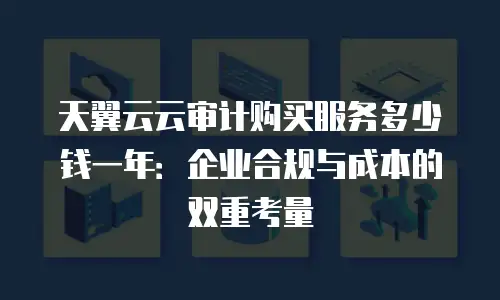 天翼云云审计购买服务多少钱一年：企业合规与成本的双重考量