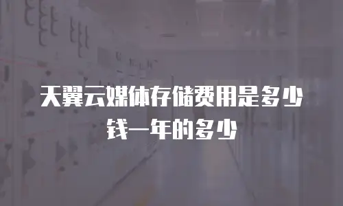 天翼云媒体存储费用是多少钱一年的多少