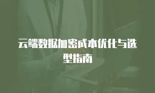 云端数据加密成本优化与选型指南