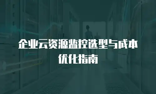 企业云资源监控选型与成本优化指南