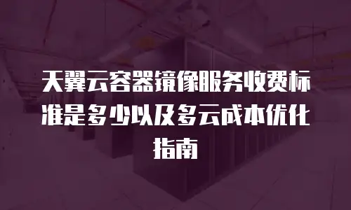 天翼云容器镜像服务收费标准是多少以及多云成本优化指南