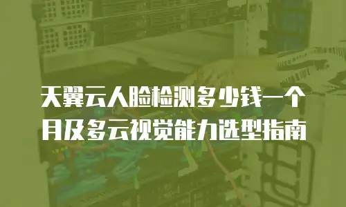 天翼云人脸检测多少钱一个月及多云视觉能力选型指南