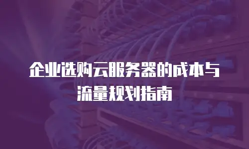 企业选购云服务器的成本与流量规划指南