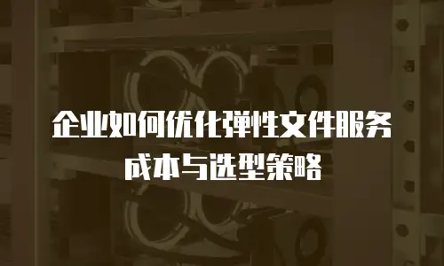 企业如何优化弹性文件服务成本与选型策略