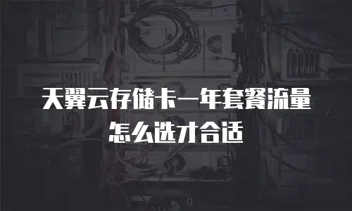天翼云存储卡一年套餐流量怎么选才合适