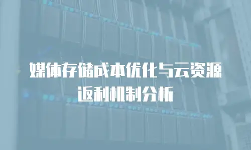 媒体存储成本优化与云资源返利机制分析