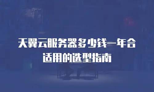 天翼云服务器多少钱一年合适用的选型指南