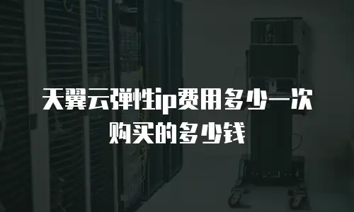 天翼云弹性ip费用多少一次购买的多少钱