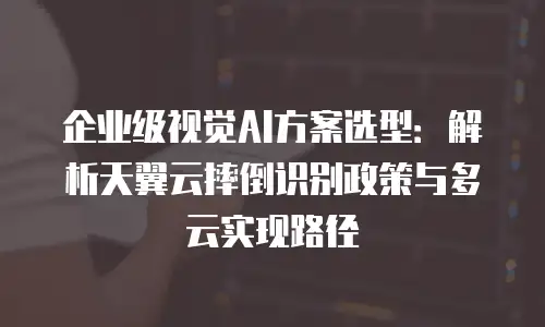 企业级视觉AI方案选型：解析天翼云摔倒识别政策与多云实现路径