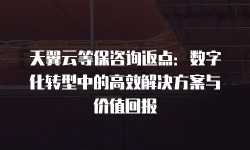 天翼云等保咨询返点：数字化转型中的高效解决方案与价值回报