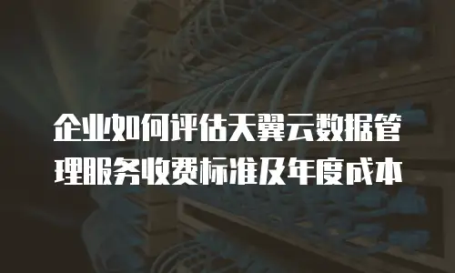 企业如何评估天翼云数据管理服务收费标准及年度成本