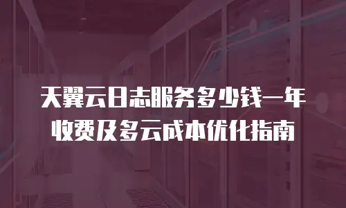 天翼云日志服务多少钱一年收费及多云成本优化指南