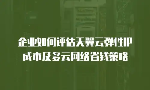 企业如何评估天翼云弹性IP成本及多云网络省钱策略