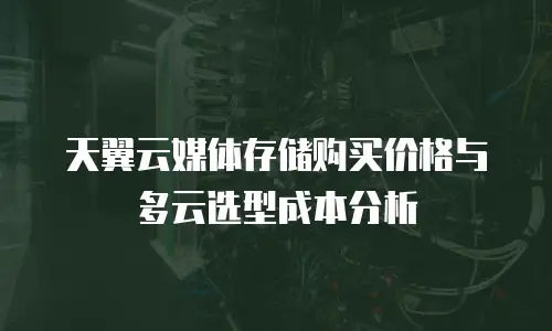 天翼云媒体存储购买价格与多云选型成本分析