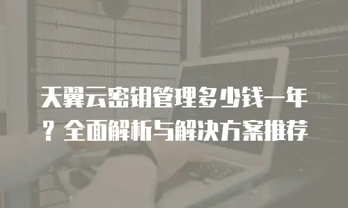 天翼云密钥管理多少钱一年？全面解析与解决方案推荐