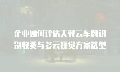 企业如何评估天翼云车牌识别收费与多云视觉方案选型