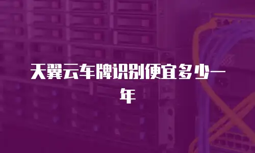 天翼云车牌识别便宜多少一年