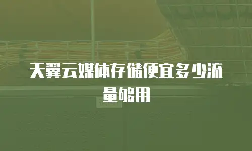 天翼云媒体存储便宜多少流量够用