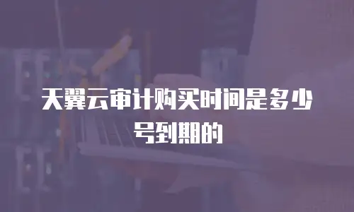 天翼云审计购买时间是多少号到期的