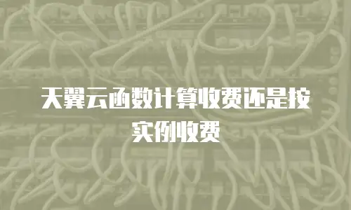 天翼云函数计算收费还是按实例收费