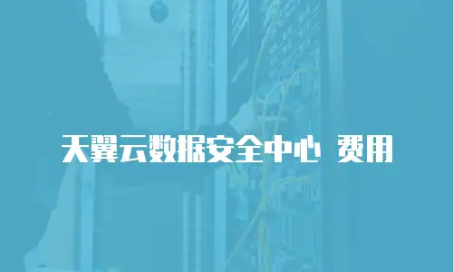 天翼云数据安全中心 费用