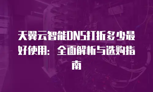天翼云智能DNS打折多少最好使用：全面解析与选购指南