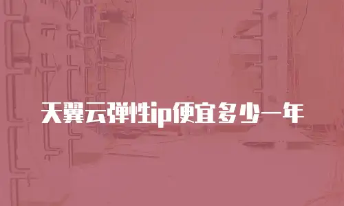天翼云弹性ip便宜多少一年