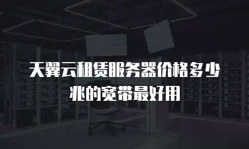 天翼云租赁服务器价格多少兆的宽带最好用