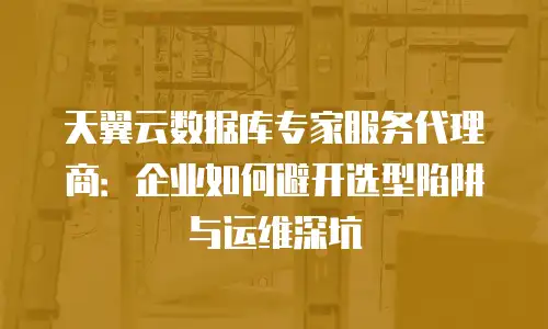 天翼云数据库专家服务代理商：企业如何避开选型陷阱与运维深坑