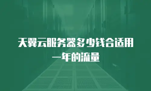 天翼云服务器多少钱合适用一年的流量