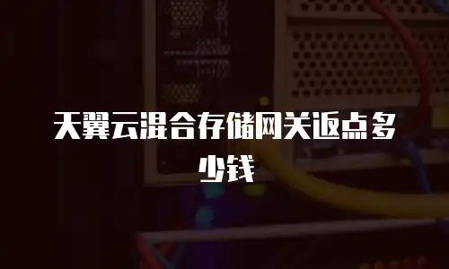 天翼云混合存储网关返点多少钱
