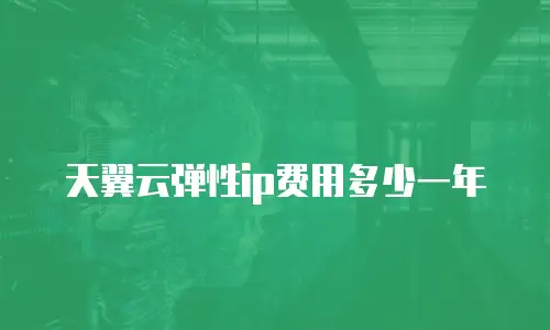 天翼云弹性ip费用多少一年